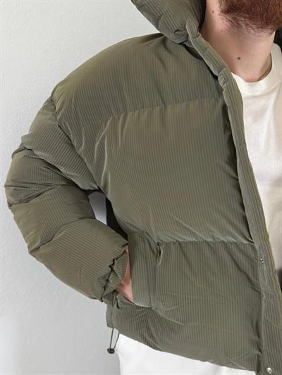 Frostline Haki Erkek Oversize Fit Premium Şişme Mont