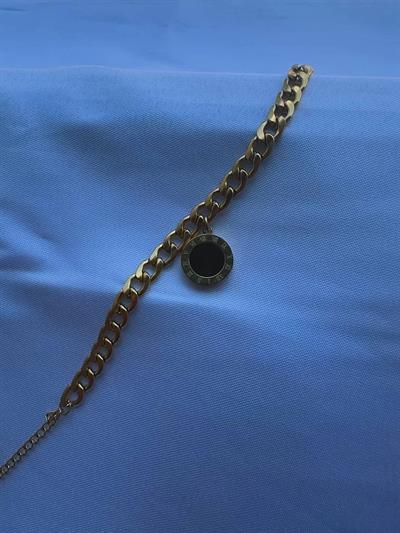 Gold Black Stone Bracelet