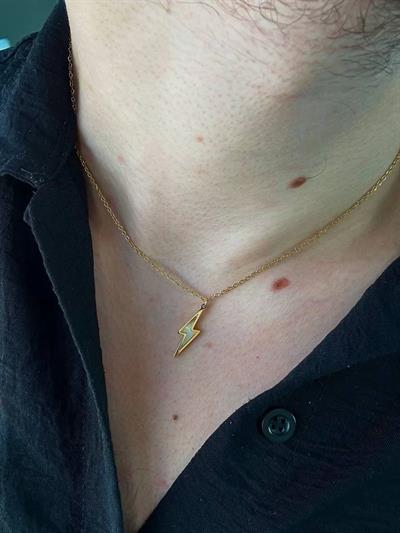 Gold Lightning Chain Necklace