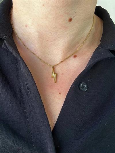 Gold Lightning Chain Necklace