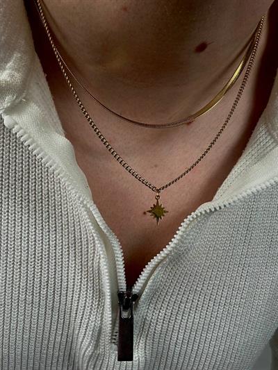 Gold North Star Necklace