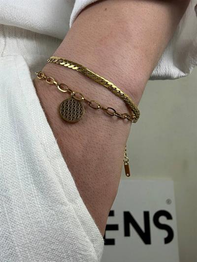 Gold Round Detail Bracelet