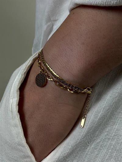Gold Round Detail Bracelet