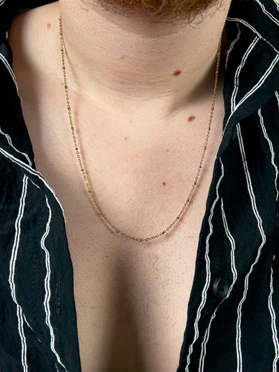 Gold Slim Ball Necklace
