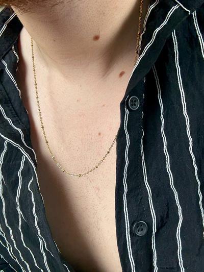Gold Slim Ball Necklace