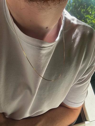 Gold Slim Detail Necklace