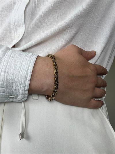 Gold Thick Steel Chain Set
