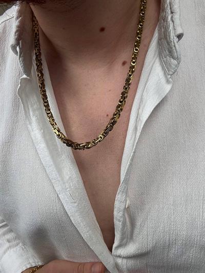 Gold Thick Steel Chain Set