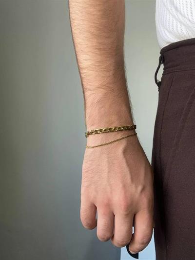 Gold Two Chain Bracelet