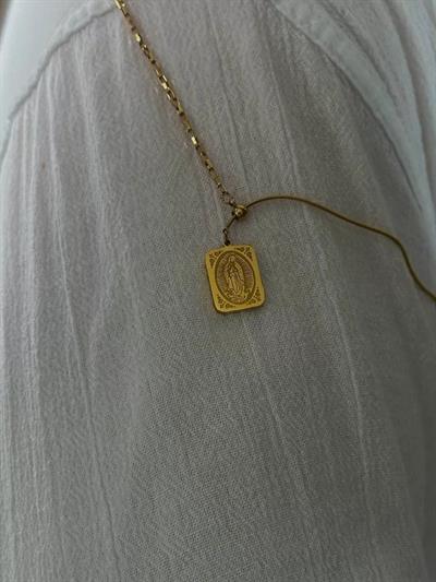Gold Virgin Mary Necklace