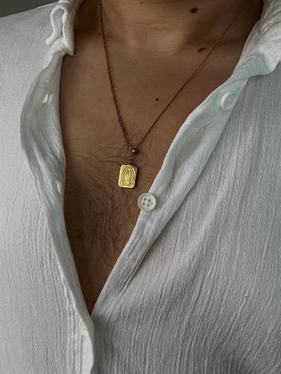Gold Virgin Mary Necklace