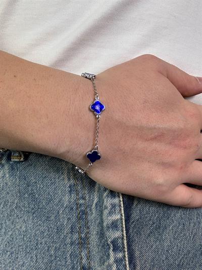 Navy Blue Clover Bracelet