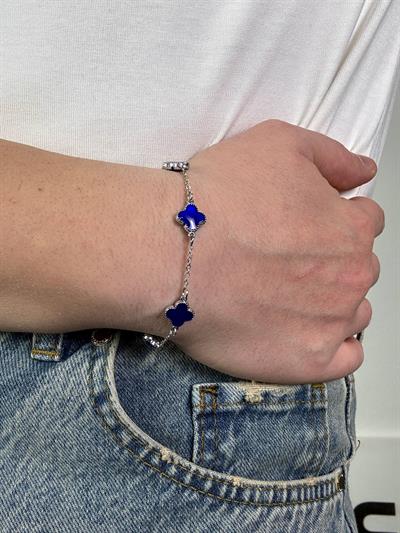 Navy Blue Clover Bracelet