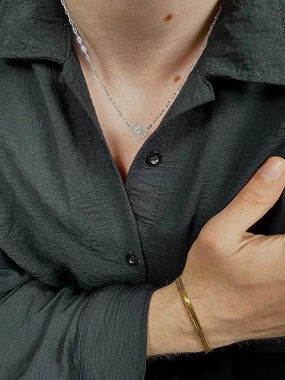 Silver Compass Necklace