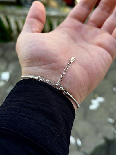 Silver Double Star Bracelet