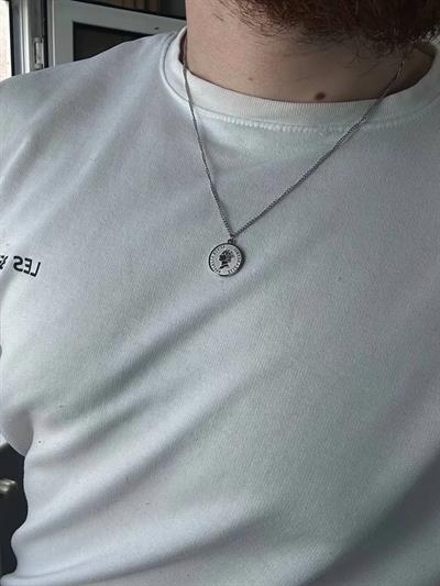 Silver Elizabeth Double-Sided Necklace