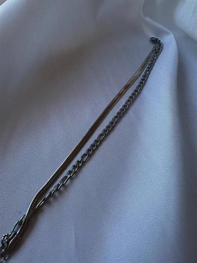 Silver Figaro Bracelet