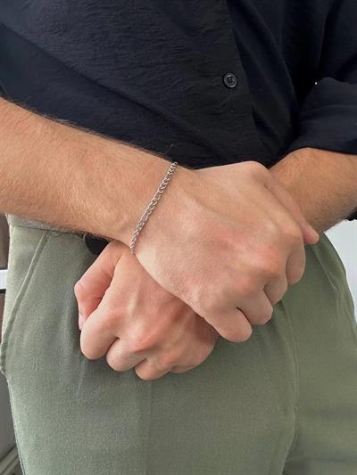 Silver Figaro Bracelet
