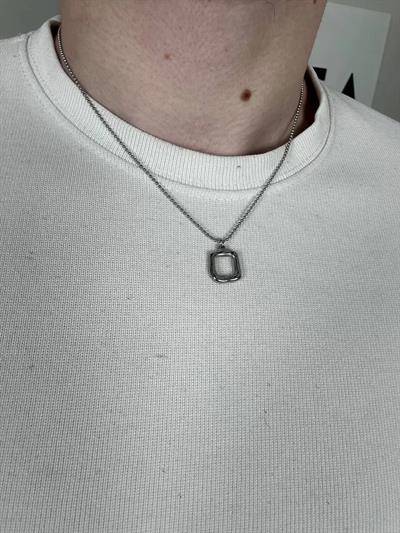 Silver Frame Necklace