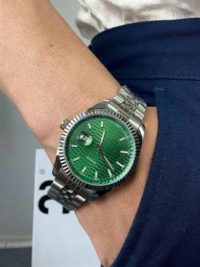 Silver Green Sc. Old Money Wristhwatch
