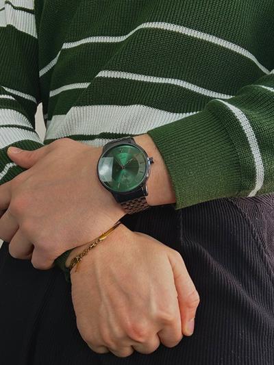 Silver Green Screen Vintage Wristhwatch