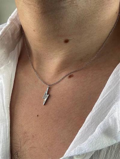 Silver Lightning Chain Necklace
