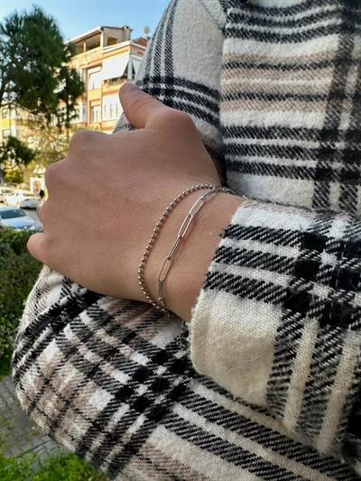Silver Long Chain Bracelet