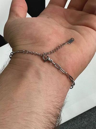 Silver Long Chain Bracelet