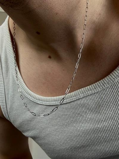 Silver Long Chain Necklace
