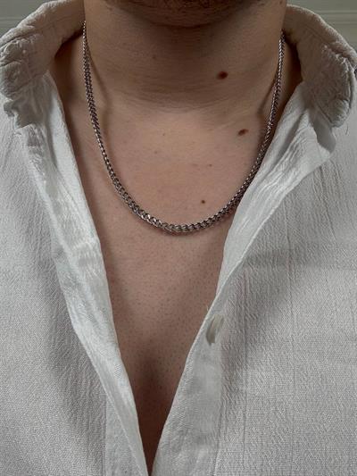 Silver Mens Chain Necklace