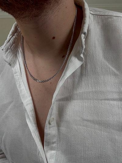 Silver Mens Chain Necklace