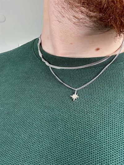 Silver North Star Necklace