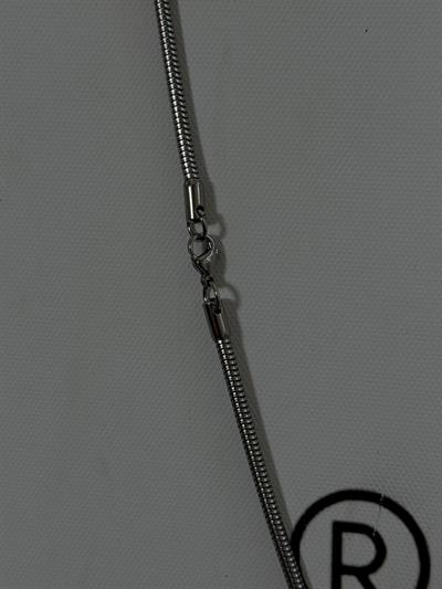 Silver Oval Chain Necklace