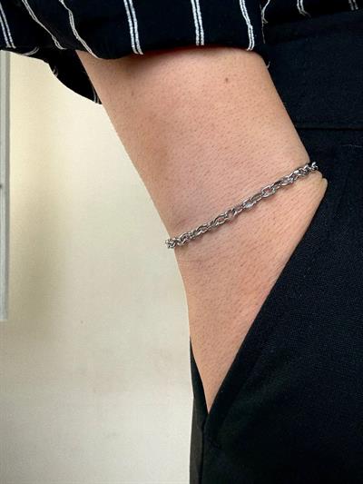 Silver Round Chain Bracelet