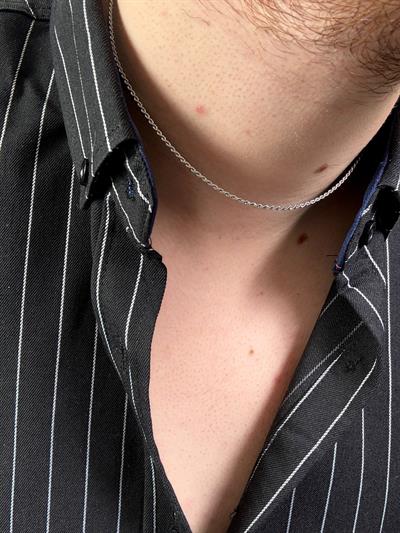 Silver Short Auger Necklace