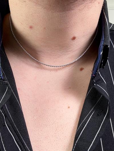 Silver Short Auger Necklace