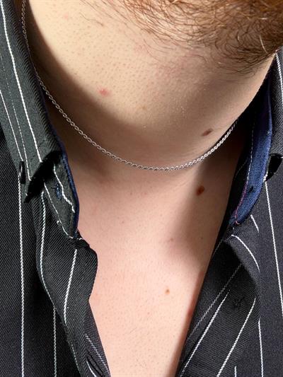 Silver Short Auger Necklace