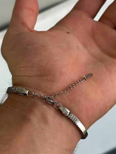 Silver Slim Snake Bracelet
