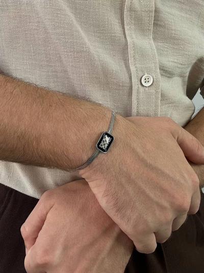 Silver Slim Square Bracelet