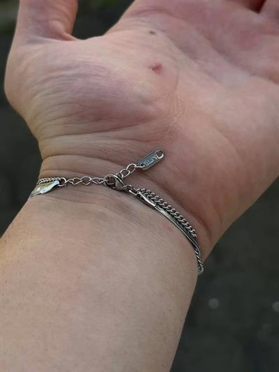 Silver Slim-Thick Bracelet
