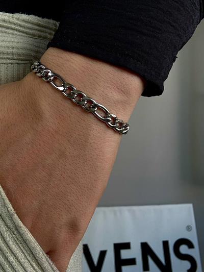 Silver Thick Figaro Bracelet