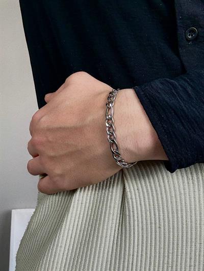 Silver Thick Figaro Bracelet