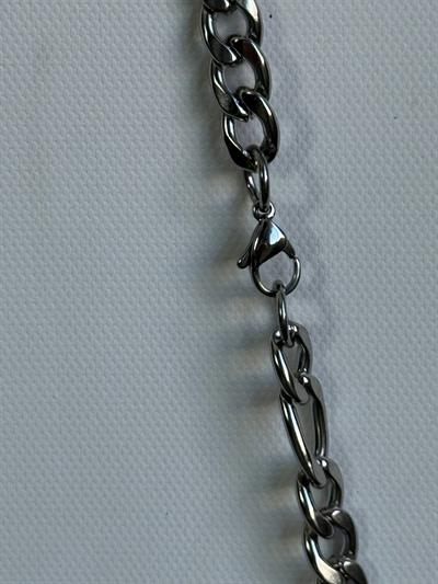 Silver Thick Figaro Necklace
