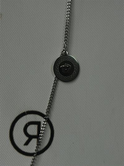 Silver Versace Relief Necklace
