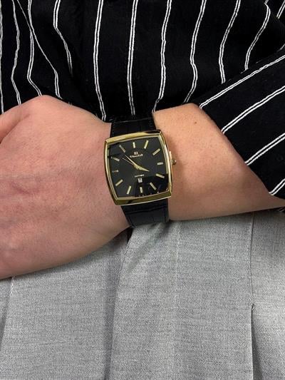 Sunset Black Leather Cord Vintage Wristhwatch VV