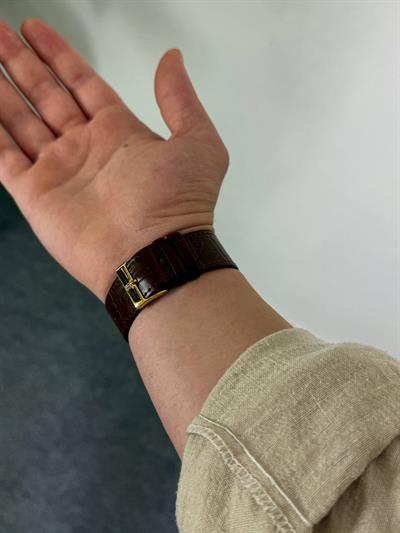 Sunset Brown Leather Cord Vintage Wristhwatch VV