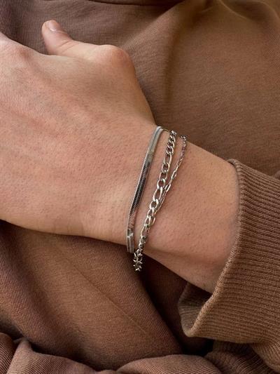Three Chain Silver Bracelet