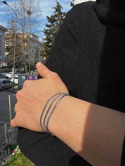 Three Mirror Chain Bracelet