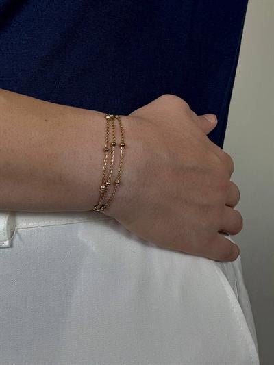 Triple Dot Gold Bracelet