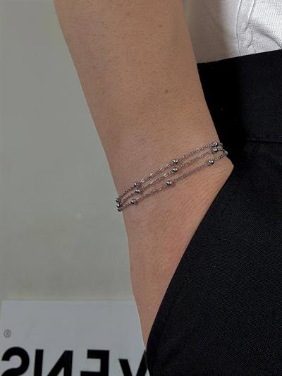 Triple Dot Silver Bracelet